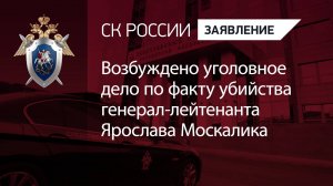 Возбуждено уголовное дело по факту убийства генерал-лейтенанта Ярослава Москалика