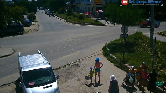 Перекрёсток в Щёлкино, 16.07.2016 - time-lapse с камеры 2 смотреть онлайн