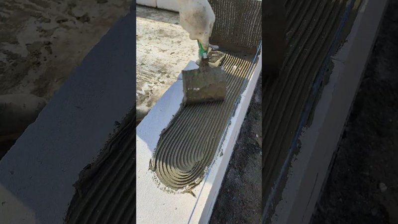 Кладка газоблока/ Строительство #construction #строительство #кладка
