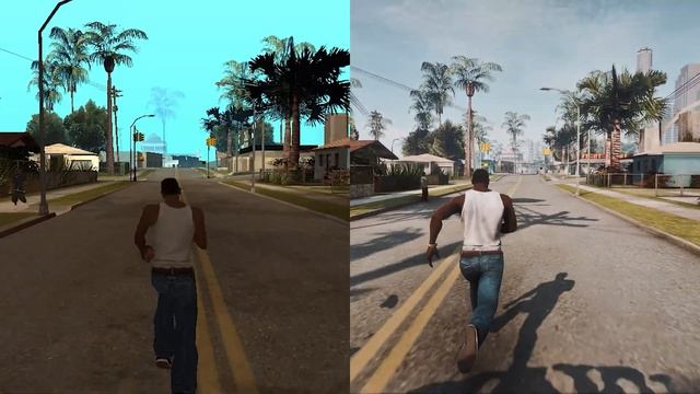 GTA SA: 2004 vs 2022 Remastered Comparison - GTA San Andreas Remastered Gameplay [GTA 5 PC Mod]