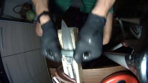 Изготовление ножа из М390 своими руками , ручной сатин алмазной пастой. Часть 2