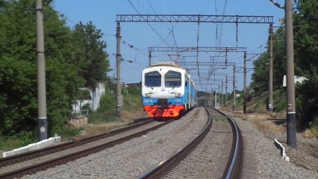 ЭД4М-0393 НА ПЕРЕГОНЕ СИМФЕРОПОЛЬ-ГРУЗОВОЙ - СИМФЕРОПОЛЬ-ПАССАЖИРСКИЙ + ОЧЕНЬ ПРИВЕТЛИВЫЙ ПОМОЩНИК!
