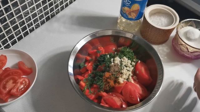 На следующий день еще вкуснее, салат из помидоров#салат #салатизпомидоров #помидоры #вкусныйсалат