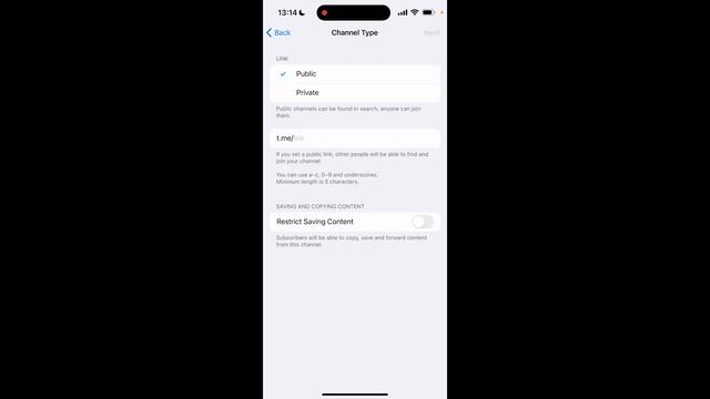 Как создать Публичный телеграмм канал на iPhone. Меню в телеграмм на английском языке.