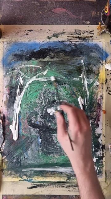 I'm always suprised where paint leads me #art #shorts #abstract смотреть онлайн