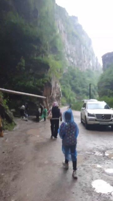 Кавказ. Чегемские  водопады. Из архива. Поездка в санаторий  с племянницей. смотреть онлайн