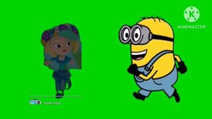 снежка и миньоны дэйф бежит футаж