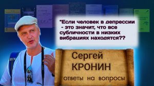 Кронин С. Если человек в депрессии – это значит, что все субличности в низких вибрациях находятся?