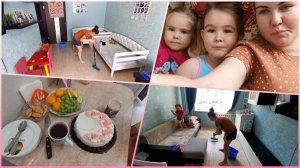 VLOG: День УБОРКИ.Навела порядок дома. Вышла на больничный. На ужин тортик и фрукты.