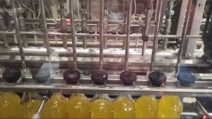 Автоматическая линия розлива сиропов в стекло тару. Производитель ООО «БЛС Инжиниринг».