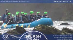River Tay with Splash White Water Rafting Aberfeldy, Perthshire.