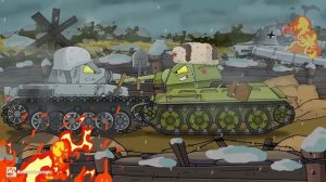 HomeAnimations - Мультики про танки  КТО ？! способен остановить ЭТОГО МОНСТРА ＂VK-44＂ !