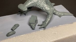 how to make a mutant shark diorama #clay #diorama #godzilla #shark