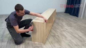 Гостиная Ливорно. Пенал с витриной ЛШ-4, сборка ШкафШоп