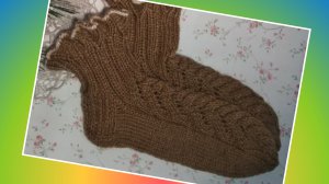 Красивые носочки с рюшами спицами 🧶