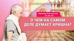 18.03.2025, ШБ 10.50.43, О чём на самом деле думает Кришна? - ЕМ Чайтанья Чандра Чаран Прабху