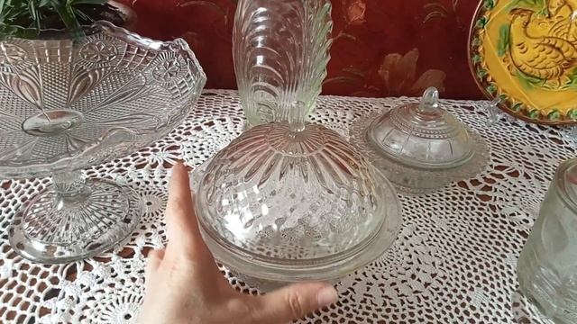 русское стекло, посуда СССР. 🌺 #антикварнаяпосуда #посудассср #вазынаножках#винтаж##старинноестекло