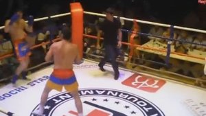 БОЙ ЗА ТИТУЛ ЧЕМПИОНА ЮГА РОССИИ ПО К-1. СЛОМАЛ НОГУ СОПЕРНИКУ УДАРОМ ЛОУ-КИК