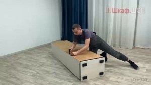 Гостиная Модена. Пенал с нишей МШ-2, сборка ШкафШоп, сборка ШкафШоп