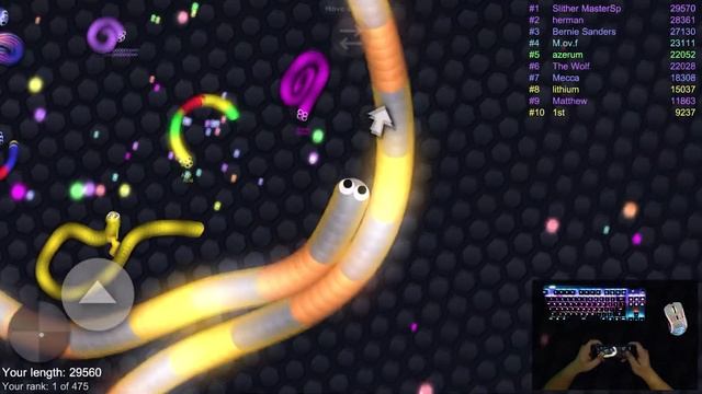 Slither.io A.I. - LUCKY TINY SNAKE vs GIANT SNAKE! // Epic Slitherio Gameplay! #309