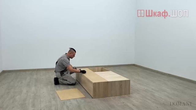 Гостиная Ливорно. Шкаф с полками и витриной ЛШ-6, сборка ШкафШоп смотреть онлайн