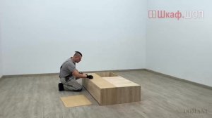 Гостиная Ливорно. Шкаф с полками и витриной ЛШ-6, сборка ШкафШоп