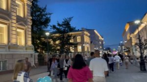 Вечерний Нижний Новгород, прогулка по пешеходной ул. Большая Покровская