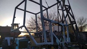 Установка кабины ЮМЗ на МТЗ-50 часть 2 примерка, грунтовка обзор проделанной работы