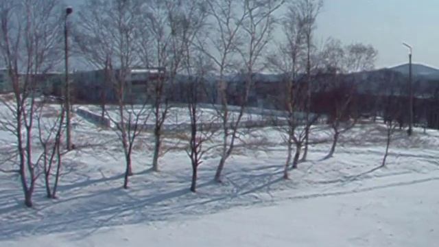 Снег из окна