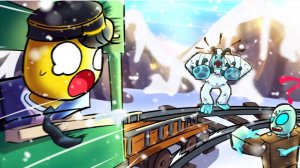 Играю в Роблокс "Замороженные рельсы!!!!!!!!!!!!!"