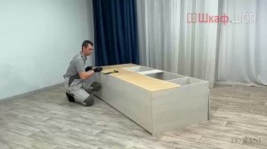 Модульная спальня Ричард. Шкаф двухстворчатый с зеркалом РШ-24, сборка ШкафШоп