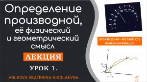 Определение производной, её физический и геометрический смысл. (перезалив с улучшенным звуком)