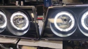 Фары ВАЗ 2108, ВАЗ 2109 Ангельские глазки (линза)