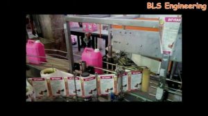 Этикет на канистры в составе автоматическая линия розлива в ПЭТ тару от ООО «БЛС Инжиниринг».