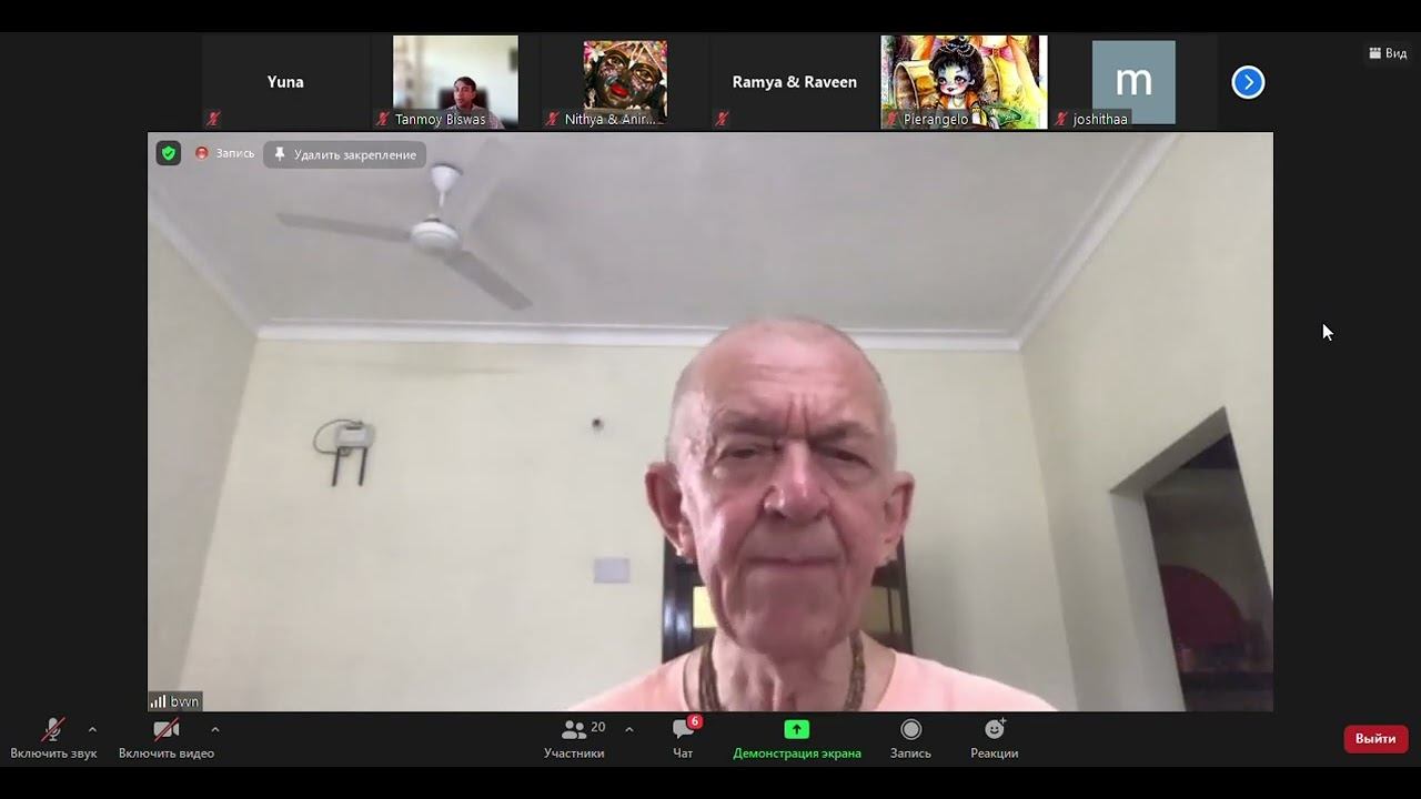 Japa with HH BVV Narasimha Maharaj - 29.05.2021 - BG Geneva class