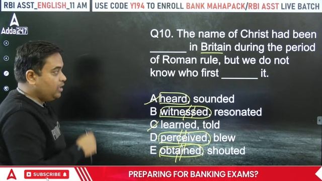 RBI ASSISTANT 2023 | ALL INDIA LIVE TEST  | Error Filler Mis-Spelt Word Arrangement