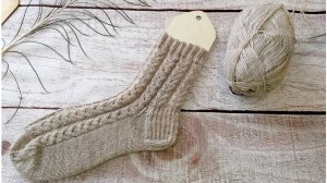 Носочки готовы // Простой и красивый узор для вязания по кругу