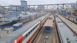 Прибытие ЭП1М-453 с двухэтажным поездом №043С Имеретинский Курорт - Москва