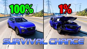 Реалистичные аварии с шансом на выживание #60 😱|BeamNG.Drive| Бименджи Драйв