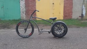 Велосипед из колеса автомобиля.