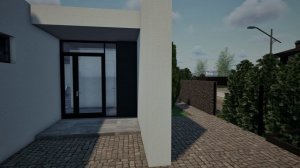 Приватный П-образный одноэтажный дом с плоской кровлей. Сауна, мастер-блок, гостиная с камином