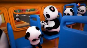 Детские песенки, колеса у автобуса, the wheels on the bus go, little panda, kids club