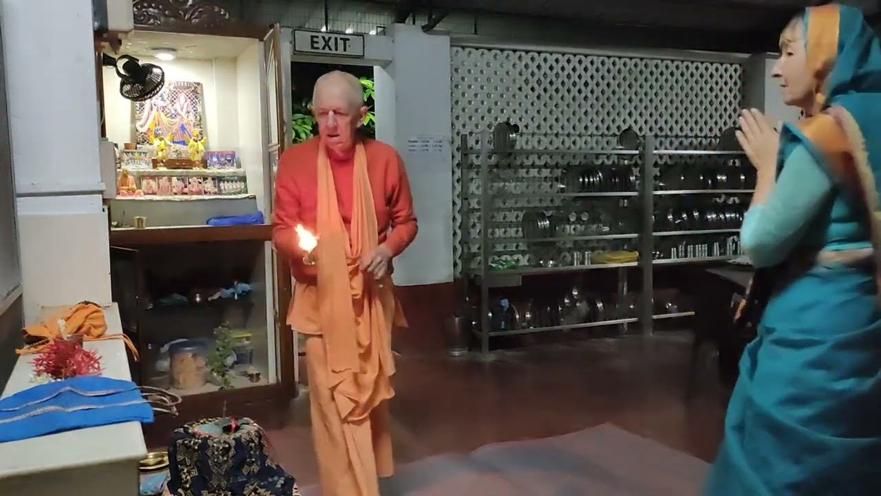 21.03.2024 -  Mangala arati in Mayapur Institute