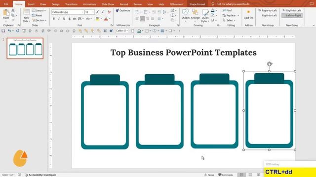 Creating  a 4-Step Infographic in PowerPoint  #slideegg