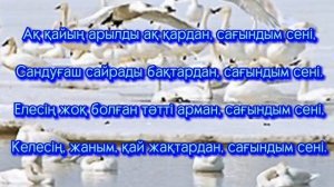 Ажар Түзелбекқызы - Сағындым сені(Текст песни, караоке)