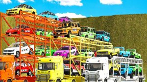 Машинки летают и прыгают! Развивающие мультики Машины помощники. Мультфильмы про машинки