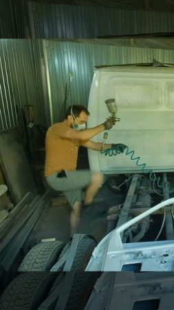 Как покрасить газель в гараже.