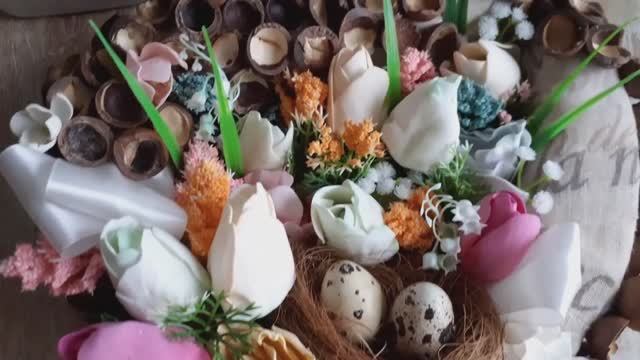 Пасхальный декор в форме сердца._DIY.