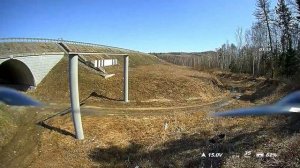 Пролёт под дорогой, без склеек. Crux35 HD dji vista