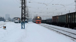 Электропоезд ЭД9М-0113. Аламбайский экспресс.